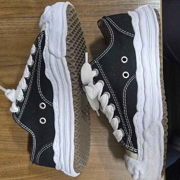 Maison Mihara Yasuhiro-Black "Hank" OG Sole Canvas Low-top Sneaker-Size 36 - Picture 6 of 17